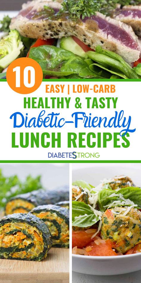 Tasty & Healthy Lunch Ideas that are diabetic friendly. For this round up, I have chosen a mix of cold lunches, lunches that you can make beforehand and reheat and a few that require cooking at lunchtime. All the lunch recipes are low-carb, taste amazing and will give you a healthy boost of energy in the afternoon. #healthylunch #lowcarbrecipes #diabeticrecipes Easy Low Carb Lunches, Healthy Recipes For Diabetics, Cold Lunches, Low Carb Lunch, Sugar Level, Low Carb Diet Recipes, Tasty Healthy, Diet Help, Idee Pasto Sano