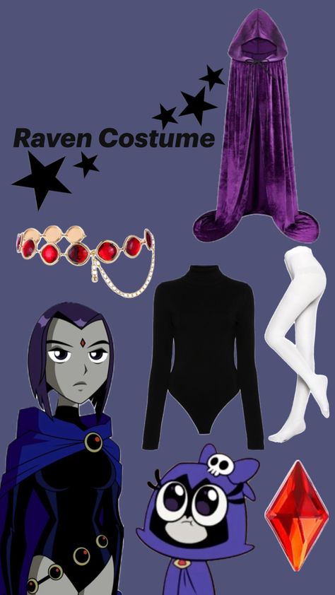 Purple teen titans Raven Halloween Costume, Raven Costume, Raven Halloween, Easy Costumes, 31 Days Of Halloween, Halloween Inspo, Cute Halloween Costumes, Cute Halloween, Halloween Costume