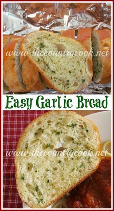 Easy Garlic Bread Recipe, Easy Garlic Bread, Bread Dishes, Garlic Bread Recipe, Dried Parsley, Stick Butter, Country Cook, Savory Bread, The Country Cook