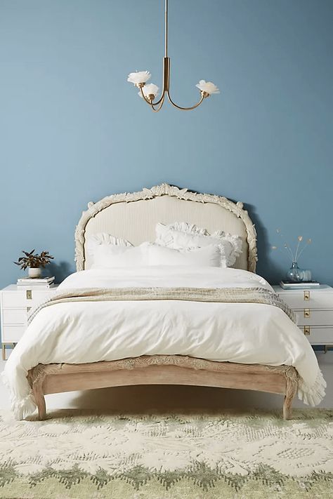 French Country Bedroom Decorating Ideas - Decor Curator French Country Decorating Bedroom, Hardwood Bed, Hanging Furniture, French Bed, French Country Bedrooms, Anthropologie Home, French Bedroom, Romantic Bedroom, Country Bedroom