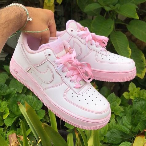 Pink dyed AF1’s🎨 What do you think about these customs❓ @thecustommovement - custom sneakers by independent artists👟 📸: @daydreamcustoms . . . #shoesoftheday #featuredfootwear #thecustommovement #customshoes #shoeart #airforce1 #airforceones #instakicks #customizedshoes #kickstag #igsneakers Outfits With Jordan 1s Fashion Styles, Jordan Shoes Girls, Cute Sneakers, Hype Shoes, Shoe Inspo, Trainer Boots, Custom Sneakers, Dream Shoes, Trendy Shoes