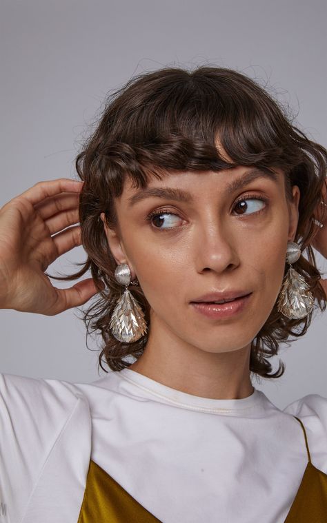 M'O Exclusive Metal Petal Drop Earrings by REBECCA DE RAVENEL Now Available on Moda Operandi Rebecca De Ravenel, Moda Operandi, Fashion Collection, Clip On Earrings, Dress Up, Drop Earrings, For Women