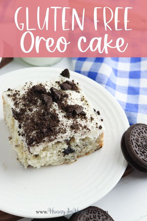 This easy gluten free Oreo cake is one of the best easy desserts you can make for a party! It's a quick and easy sweet treat to serve at your next birthday celebration! Use GF Oreos to whip up this from scratch cookies and cream cake topped with a delicious buttercream frosting. Gluten Free Oreo Cake, Oreo Cake Pops Recipe, From Scratch Cookies, Delicious Buttercream Frosting, Oreo Cake Recipe, Gf Cooking, Oreo Cake Pops, Quick And Easy Sweet Treats, Gluten Free Cinnamon Rolls