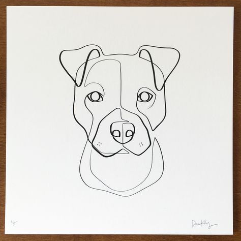 Huzzah! I just finished up the limited edition print of the Pit Bull Puppy #withoneline. There's only 25 hand-signed and numbered pieces available in the store, so be sure to grab ☝️ before they're gone. . 30% of all proceeds will help benefit animal rescues and wildlife conservation. Staffy Tattoos Line, Drawing Of Pitbull, Dog Line Art Tattoo Pitbull, Pitbull Sketch Drawings, Pitbull Line Drawing, Pitbull Drawing, Pit Bull Puppy, Pitbull Tattoo, Pit Bull Puppies