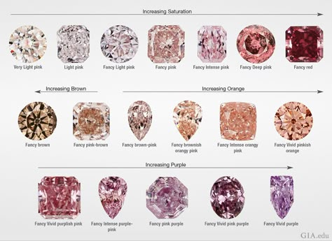 Pink Diamond Halo Ring, Diamond Color Chart, Pink Diamond Earrings, Gemstones Chart, Argyle Pink Diamonds, Diamonds In The Sky, Jewelry Knowledge, Expensive Diamond, Jewellery Aesthetic