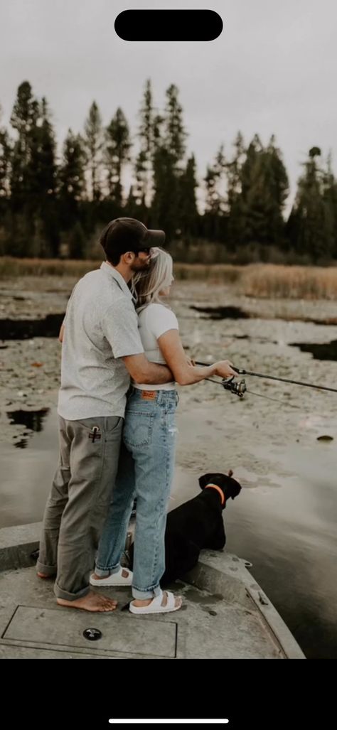 Wedding Fishing Photos, Fishing Engagement Photos, Fishing Engagement, Fishing Wedding, Fishing Photos, Fishing Pole, Wedding Picture, Engagement Photo Ideas, Put A Ring On It