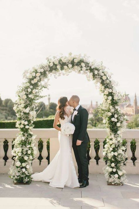 Floral Wedding Arch Ceremony Backdrop, Simple Elegant Wedding Arch, Steven Khalil Wedding Dress, Wedding Arch Greenery, Wedding Cabo, Floral Arches, Kiss Wedding, Floral Arch Wedding, Wedding Arches