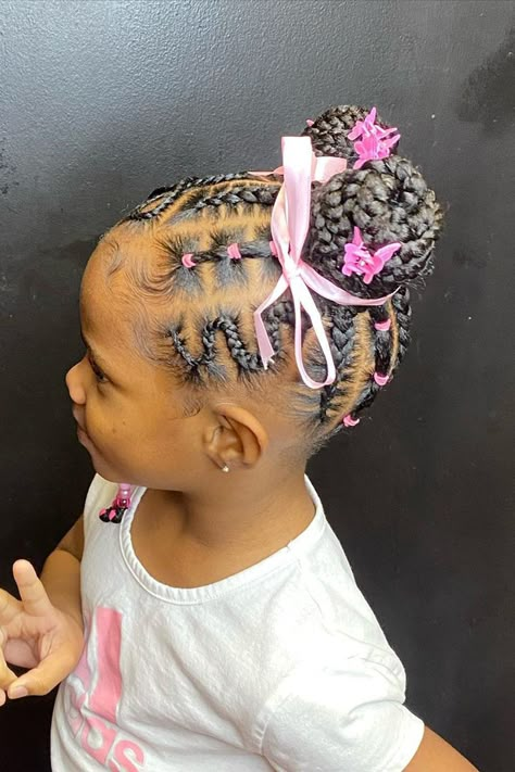 Kids Braided Hairstyles Braided Hairstyles Black Girls Kids, Mohawk Braids For Kids, Phoebe Hairstyles, Little Black Girls Braided Hairstyles, Ponytail Cornrows, Kinds Of Braids, Styles With Braids, Cornrows Box Braids, Twisted Braids