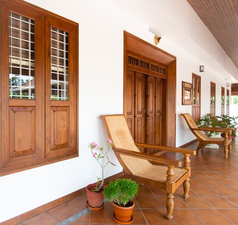 This riverfront villa in Kerala is designed like an ancestral home | Architectural Digest India Archways In Homes, Kerala Traditional House, Kerala Architecture, Main Entrance Door Design, Front Door Design Wood, Earthy Home, Dream Dream, Kerala Houses, Ladies Blouse