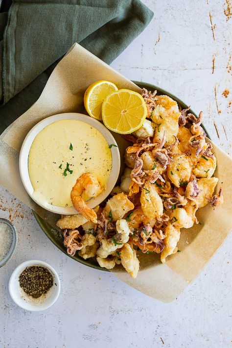 Easy Fritto Misto - Simply Delicious Fish Recipes Italian, Frito Misto Recipe, Italian Food Appetizers, Fritto Misto Recipe, Shrimp Fritto Misto Olive Garden, Miso Butterfish Recipe, Shrimp Fritto Misto, Fish Appetizers, Amritsari Fish Fry