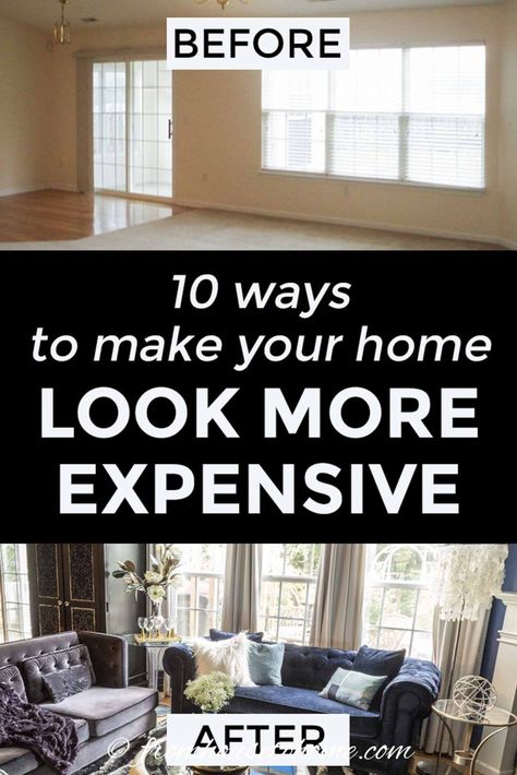 LOVE these home decorating tips for how to upgrade a builder grade home on a budget. These will help make my house look a lot more expensive! Click through to learn all the interior design tips for updating your home. #fromhousetohome #homedecorideas #homedecor #houseupgrade #decoratingtips #falldiyinspiration Diy Interior Design Projects, Interior Decorating Tips, Builder Grade, Interior Designing, Interior Design Diy, Diy Interior, Home Upgrades, Updating House, Summer Inspiration