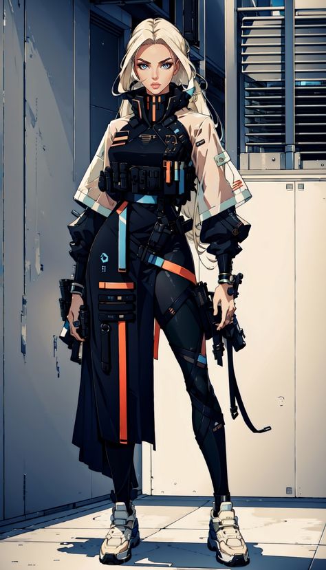 AI Digital Art Japanese Cyberpunk Fashion, Cyberpunk Elf, Magic Tech, Sci Fi Outfit, Sci Fi Character Art, Cyberpunk Outfit, Fashion Show Poster, Cyberpunk Female, Warrior Outfit