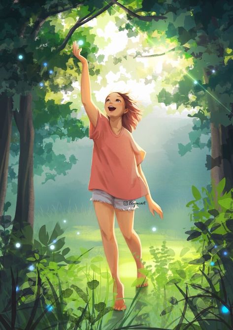 Peijin Yang, Illustration Art Girl, Art And Illustration, Girls Illustration, Dreamy Art, Girls Cartoon Art, Digital Art Girl, Summer Art, Girly Art