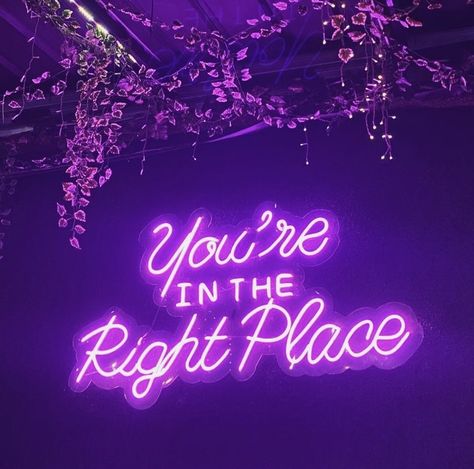 Purple Quotes Aesthetic Positive, Neon Widgets, Signs Quotes, Neon Signs Quotes, Purple Quotes, Salon Quotes, Girl Aesthetics, Purple Neon, Fb Cover Photos