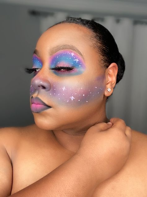 Galaxy Makeup! ✨ Cooking Fails, Maybelline Fit Me Foundation, Galaxy Makeup, Rosette Cake, Easy Homemade Pizza, Dramatic Eye Makeup, Making Homemade Pizza, Cooking Homemade, Dramatic Eyes