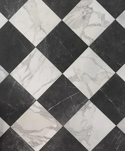 allen + roth Noir Black Veined 12-in x 24-in Glazed Porcelain Marble Stone Look Floor and Wall Tile (1.96-sq. ft/ Piece) in the Tile department at Lowes.com Marble Black And White Floor, Black And White Marble Checkered Floor Bathroom, Porcelain Herringbone Floor, Black And White Porcelain Floor Tile, Checked Tile Floor, Marble Checkered Floor Bathroom, Black And White Bathroom Floors, Black And White Checkered Floor Bathroom, Black And White Check Floor