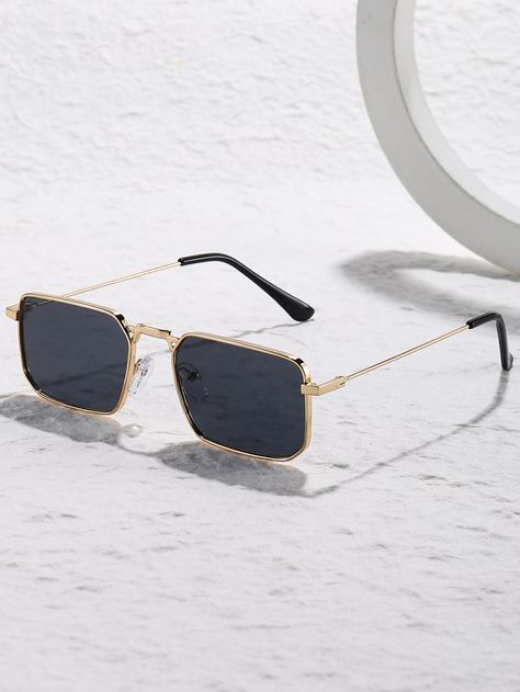 Casual Collar  Copper   Embellished   Men Accessories Square Sunglasses For Men, Glass Frames For Men, Unique Glasses Frames, Nike Wallpaper Backgrounds, Glasses Frames Trendy, Guys Fashion Casual, Winter Sunglasses, Goggles For Men, Minimalist Fashion Men