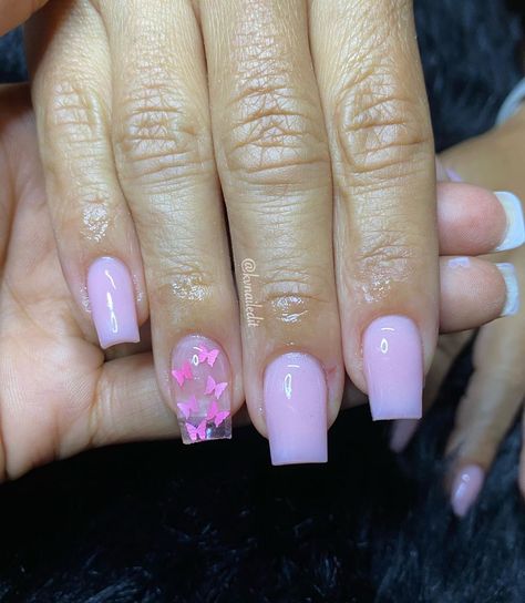 Short Nails Acrylic Design, Different Color Nails Acrylic, Nail Ideas Acrylic Short, Pink Short Acrylic Nails, Square Acrylic Nails Short, Acrylic Toe Nails, Ombre Acrylic Nails, Colored Acrylic Nails, Work Nails