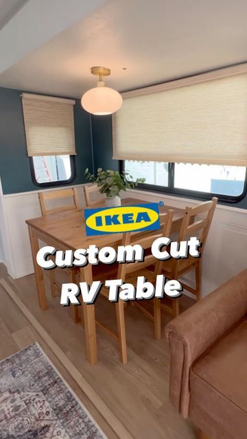 Rv Dining Table Ideas Diy, Rv Table And Chairs, Rv Folding Table Ideas, Rv Tables Ideas, Jokkmokk Table Hack, Diy Rv Table, Rv Table Replacement, Rv Dining Table Ideas, Jokkmokk Table