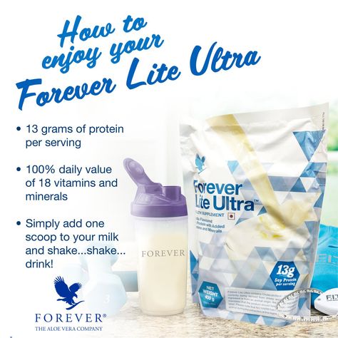 We’ve told you, it’s as simple as it looks! Don’t forget to participate in our ongoing Contest by sharing your homemade recipes with photos/ videos of your favourite Forever Lite Ultra.  Use the hashtag #MyLiteUltraShake Forever Living Company, Muscle Wasting, Forever Lite Ultra, Best Protein Shake, Aloe Berry Nectar, Forever Living Business, Forever Living Aloe Vera, Best Protein Shakes, Forever Products