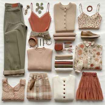 Soft Autumn Romantic Kibbe, Autumn Color Palette Outfits For Summer, Soft Autumn Outfits For Spring, Dark Autumn Color Palette Outfit For Summer, Autumn Outfits Cottagecore, Soft Autumn Color Palette Outfits Summer, Dark Academia For Summer, Soft Summer Academia, Subtle Cottagecore Outfits