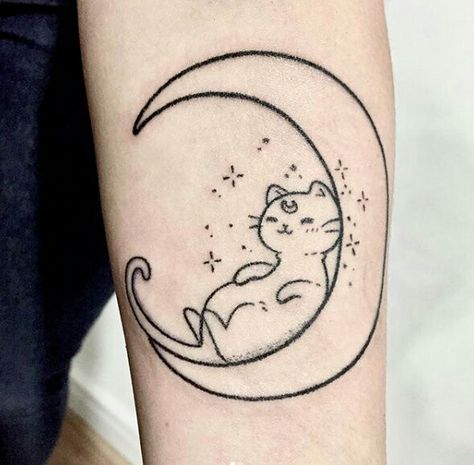 Moon Stick N Poke, Anime Tats, Secret Tattoo, Party Tattoos, Stick N Poke, Sketching Ideas, Cat Tattoos, Dream Tattoos, Piercing Tattoo