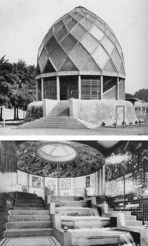 Hans Poelzig, Bruno Taut, Architecture Classic, Dome Structure, Glass Pavilion, Temple Gardens, Temporary Structures, Garden Pavilion, German Expressionism