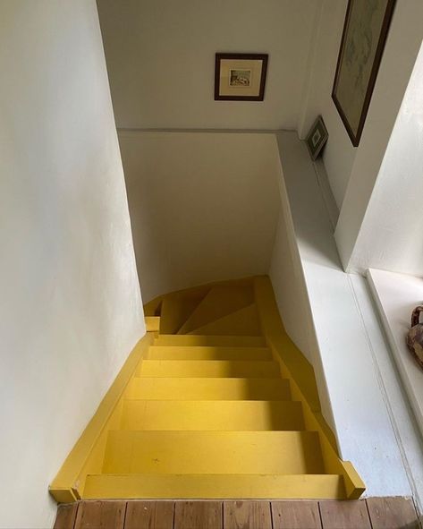 Yellow Stairs, Lucy Williams, Painted Stairs, Inspiring Spaces, Dream Apartment, Thrift Shopping, Instagram Page, You Never Know, House Inspo