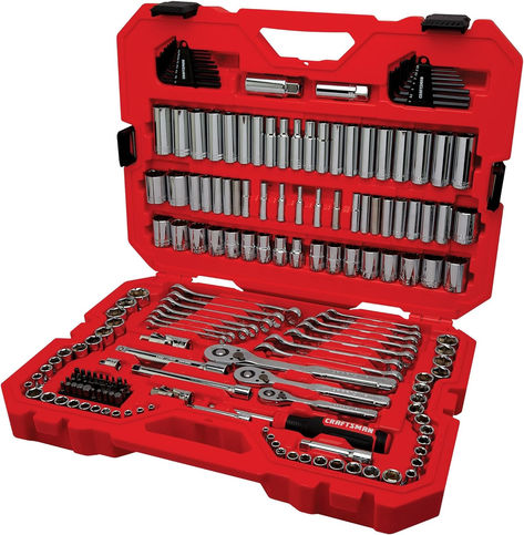 #tools #Craftsman
*anything purchased from this link earns small commission* Craftsman Tools Set, Cucumber Trellis Diy, Diy Study Table, Auto Mechanics Tools, Metal Storage Box, Craftsman Tools, Mechanics Tool Set, Hand Tool Sets, Tool Cabinet