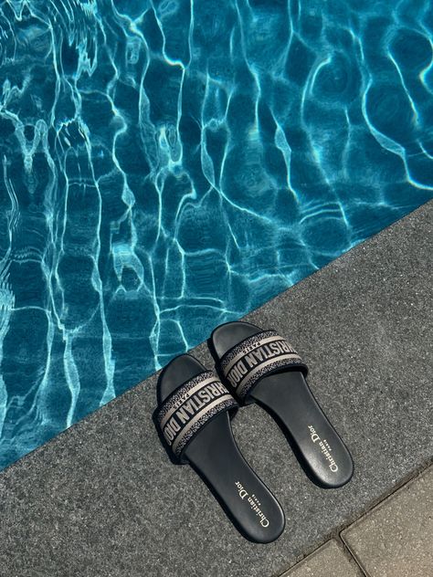 Dior Dway Slides, Dway Slides, Woman Energy, Summer Feed, Clothing Rental, Rent Dresses, Summer Inspo, Wedding Sandals, Content Ideas