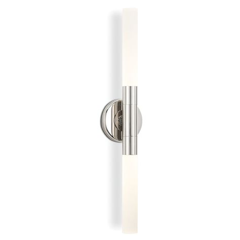 Shop Wick Hilo Sconce | Burke Decor Frosted Acrylic, Side Lights, Glass Cleaner, Wall Light Fixtures, Diffused Light, Oil Rubbed Bronze, Polished Nickel, X 23, Wall Sconces