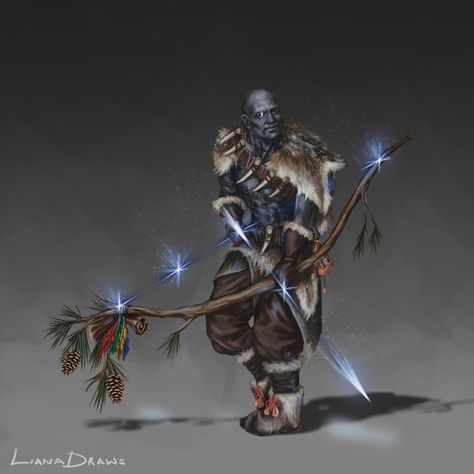 Goliath Druid, Stars Druid, Ranger Dnd, Archer Characters, Dnd Druid, Pathfinder Character, Dungeons And Dragons Characters, D&d Dungeons And Dragons, Dungeons And Dragons Homebrew