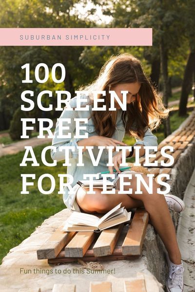 Teenager Activities, Screen Free Summer, Summer Activities For Teens, Summer Boredom Busters, Free Summer Activities, Summer Boredom, Home Things, Busy Activities, Teen Fun