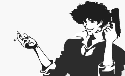 Anime Stencil, Cowboy Bebop Spike, Entertainment Room Design, Spike Spiegel, Entertainment Center Furniture, Entertainment News Celebrities, H Town, Ideas Family, Boys Playing