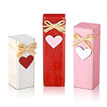 Check this out! Wood Presents, Valentine Wood Crafts, Centerpieces For Tables, Heart Blocks, Decor Figurines, Star Ornament, Xmas Party, Wooden Crafts, Valentine Crafts