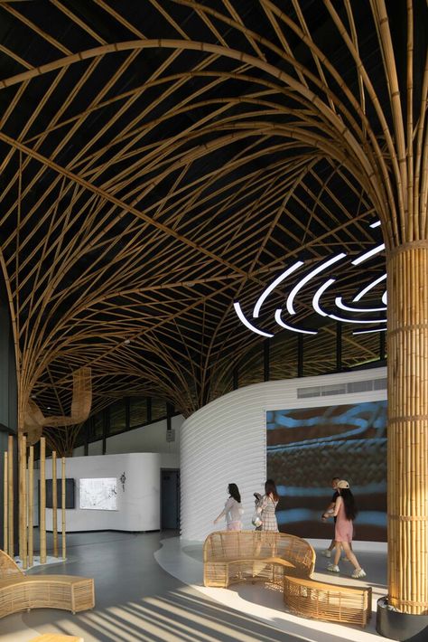 Bamboo Store, Bamboo Pavilion, Bamboo Restaurant, Hotel Facade, Tree Structure, Bamboo Structure, Bamboo Architecture, Architecture Presentation Board, Interior Design Courses