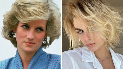 Diana Haircut, Beauty Shopping List, Emma Corrin, Lob Styling, Modern Bob, Chin Length Hair, Modern Princess, Styling Iron, Diana Spencer