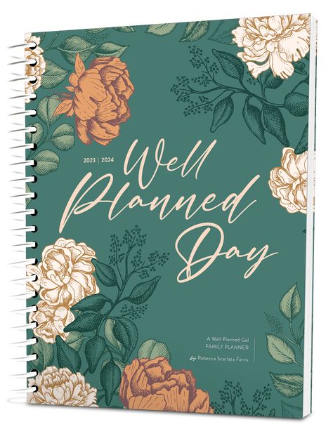 Well Planned Gal 2023-2024 Homeschool Planner - 2023-2024 PLANNERS - WELL PLANNED DAY PLANNERS - Shop Well Planned Gal Student Calendar, Homeschool Family, Daily Lesson Plan, Flower Planner, Curriculum Planning, Teaching Videos, Pretty Planners, Family Planner, Homeschool Planner