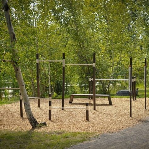 OUTDOOR FITNESS Community Park Design, Installation Architecture, Fitness Trail, Adult Playground, Outdoor Fitness Equipment, Sport Park, Healthy Lifestyles, Outdoor Gym, Outdoor Fitness