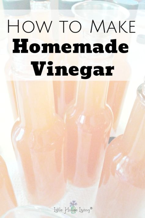 How to make Homemade Vinegar Homemade Vinegar, Diy Vinegar, How To Make Vinegar, Flavored Vinegars, Infused Vinegars, Fermentation Recipes, Vinegar Uses, Homemade Pickles, Survival Food