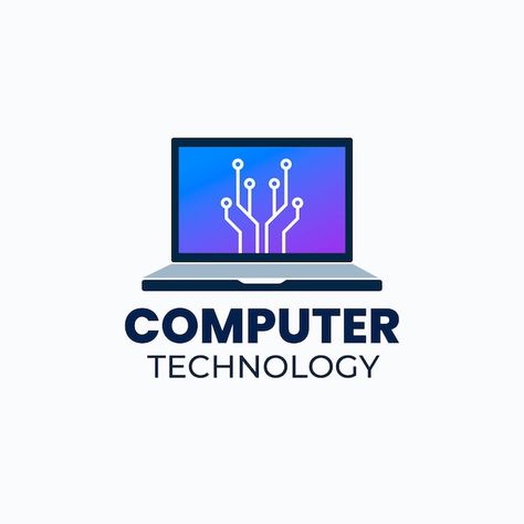 Free vector tech computer logo template | Free Vector #Freepik #freevector #gradient-logo #business-logo #company-logo #logo-templates Ict Logo, Computer Logo, Tool Logo, Free Logo Templates, Gradient Logo, Logo Company, Old Logo, Computer Repair, Logo Business