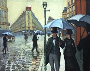 After Gustave Caillebotte, "Paris Street, Rainy Day" by Cheryl Keefer ... Paris Street Rainy Day, Famous Impressionist Paintings, فنسنت فان جوخ, Gustave Caillebotte, Istoria Artei, Berthe Morisot, Mary Cassatt, Francisco Goya, Caspar David Friedrich