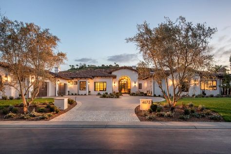 Rancho Verde - Garden Studio Spanish Ranch Style Homes, Modern Spanish Farmhouse, Southwest House Plans, Spanish Mediterranean Homes, Brooke Wagner Design, Spanish Farmhouse, Brooke Wagner, Alfresco Dining Area, Spanish Mediterranean