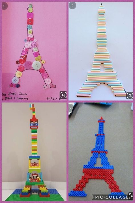 Preschool France Activities, Around The World Arts And Crafts, Paris Olympics Crafts For Kids, Around The World Theme Crafts, France Arts And Crafts For Kids, Paris Olympics Activities For Kids, Europe Art Projects For Kids, Olympic Art For Kids, Olympic Activities Preschool