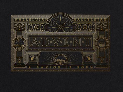 Advent Series Design by Katy Cook on Dribbble Christmas Sermon Series, Advent Images, Advent Themes, Advent Art, Gold Images, Citroen Type H, Church Images, Christmas Campaign, Church Graphics