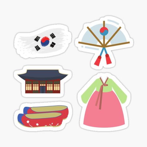 Korea Stickers Printable, Korean Language Stickers, Korean Stickers Printable, Korea Stickers, Korea Culture, Suitcase Stickers, Korean Stickers, Korean Culture, Gifts Wrapping Diy