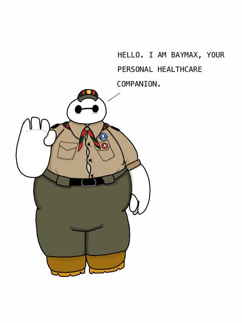 Something I made for my friend’s med-kit. She volunteers at her brother’s Boy Scout thing. I had digitally recolored it from my original drawing. Scout Drawing, Baymax Art, Med Kit, I Volunteer, Scout Mom, Scout Badges, Scout Activities, Creative Writing Tips, Scout Camping