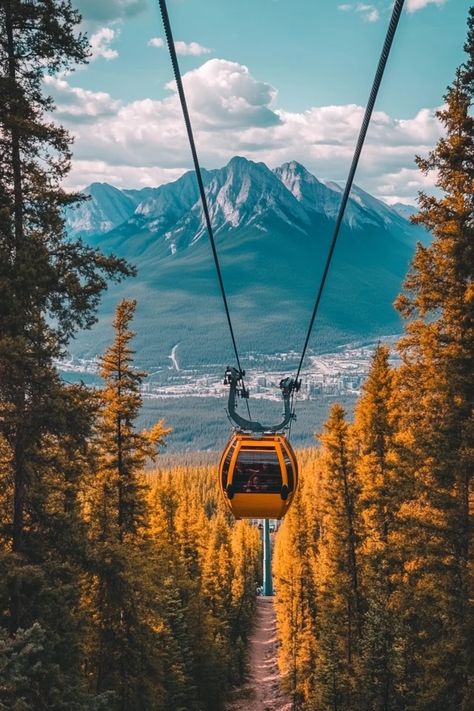 "🚡🌨️ Take in breathtaking views with a scenic gondola ride in Banff, Canada! Enjoy panoramic vistas of snowy peaks and alpine beauty from the comfort of your ride. Swipe for your next mountain adventure! 🏞️✨ #Banff #GondolaRide #ScenicViews" Banff Canada Aesthetic, Banff Aesthetic, Banff Gondola, Jasper Canada, Banff Alberta Canada, Banff National Park Canada, Gondola Ride, Banff Canada, Mountain Adventure