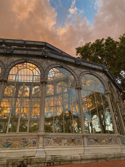 Beautiful Madrid, Spain. Crystal Palace Madrid, Rainbow Crystal, Royal Palace, Crystal Palace, Madrid Spain, Palace, Madrid, Spain, House Styles