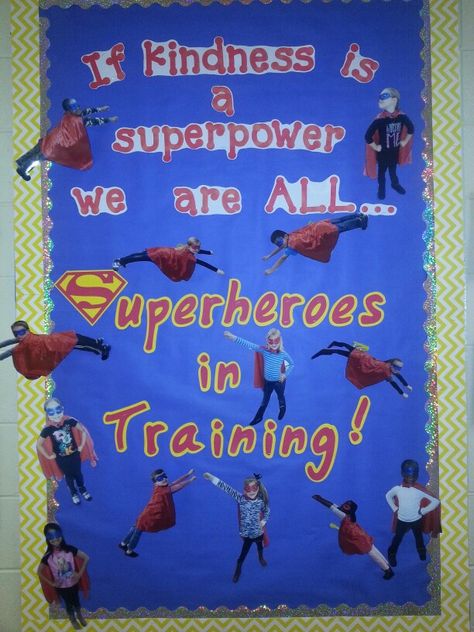 Kindness is a superpower! bulletin board idea. Kindness Is A Superpower, Kindness Is My Superpower, Raise Craze, Superhero Books, Kindness Activities, Door Display, Social Thinking, Lesson Learned, Classroom Door